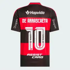 Manto Flamengo Masculina Jogo 1 Adidas 2026 - C/ Kit Patrocínio - De Arrascaeta 10