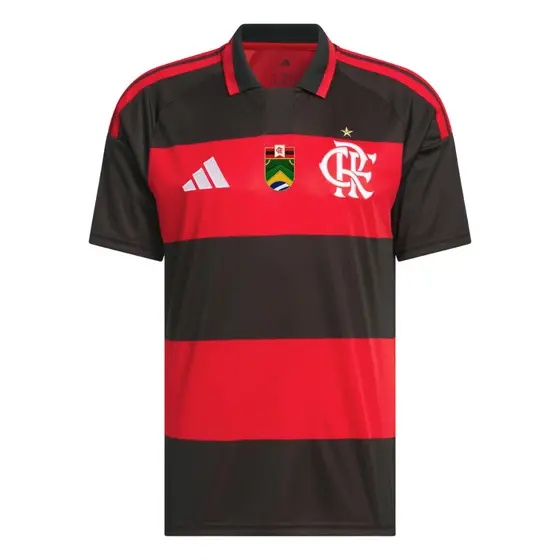Manto Flamengo Masculina Jogo 1 Adidas 2026 + Patch Brasil