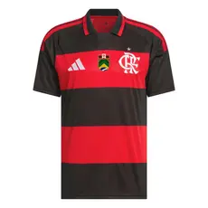 Manto Flamengo Masculina Jogo 1 Adidas 2026 + Patch Brasil