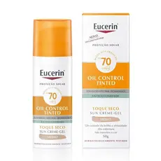 Protetor Solar Facial Creme-Gel Eucerin Sun Oil Control Tinted Médio FPS70 50ml