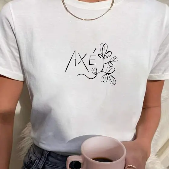 Camiseta Feminina Babylook t shirt axé 100% Algodão