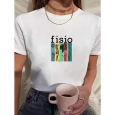 Camiseta Feminina Babylook t shirt fisioterapia tiras faculdade universidade 100% Algodão