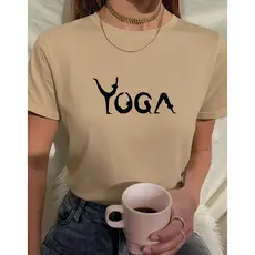 Camiseta Feminina Babylook t shirt yoga 100% Algodão