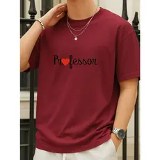 Camiseta masculina 100% a lgodão estampada professor escola pedagogia Sl im Fit