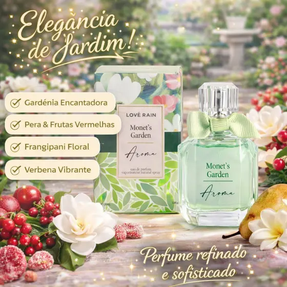 Perfume Importado Fragrância Feminina Bom E Longa Duração Alta Fixação Marcante Intenso Lové Rain Cosméticos
