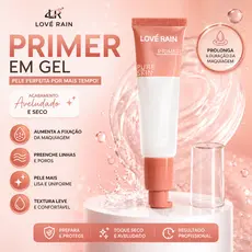Primer Facial Matte Lové Rain Blur Efeito Porcelana Controle de Oleosidade Fixador de Maquiagem Longa Duração Hidratante