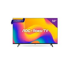 Smart TV AOC 50” 4K UHD Roku TV WiFi HDR10 Dolby Digital LED 512 MB 16W com Apps 50U7045/78