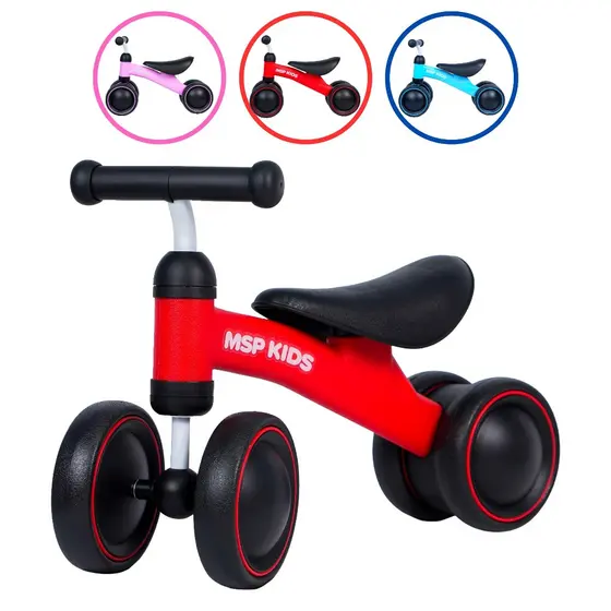 🚀 LANÇAMENTO B4KIDS! Bicicleta de Equilíbrio 4 Rodas  ✔️ Guidão Macio 👶 2-5 Anos ⭐ Frete Grátis
