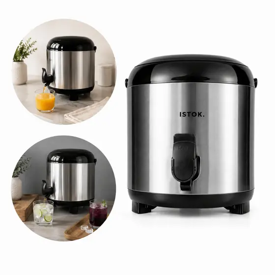 Botijão Térmico Aço Inox Garrafão Torneira Para Bebidas Café Quente e Frio 5,5 Litros