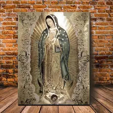 Quadro Decorativo Grande Nossa Senhora De Guadalupe Frei GilsonDecoração Sala de Estar Quarto Oração