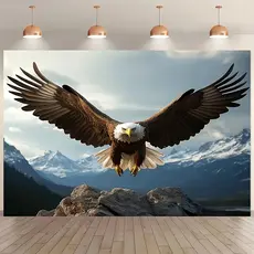 Quadro Decorativo Sala Águia em Voo Decoração Arte Realista Decoração Quarto Escritório 110x80CM