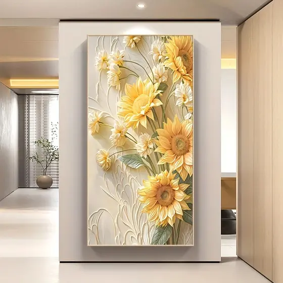 Quadro decorativo 1 pç, arte de Parede Floral para Sala de Estar, Quarto, Escritório, Sala de Jantar