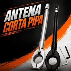 Antena Corta Pipa Moto Retrátil Anti Cerol Aço Inox Guidão 6 Estagios