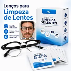 KIT COM 50/100/200pçs LENÇOS TOALHETES UMEDECIDOS PARA ÓCULOS LENTES MULTIUSO FLANELA DESCARTÁVEL CA