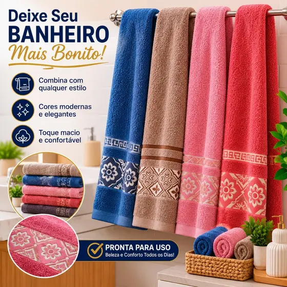 JOGO DE TOALHAS DE BANHO KIT 2 UNIDADES 100% ALGODÃO SECAGEM RÁPIDA QUALIDADE PREMIUM ENVIO IMEDIATO