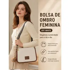 TOMI MITO Bolsa Feminina com Alça Lateral Transversal de Ombro de Couro PU T304