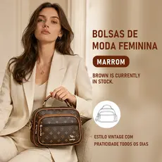 TOMI MITO Bolsa Feminina De Transversal Com Monograma Em Estilo Retrô Bolsa Quadrada Com Estampa Vintage TM9185