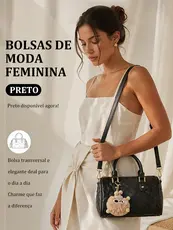 TOMI MITO Bolsa Feminina Pequena para Dia a Dia com Alça Superior Dupla e Correia Transversal  TM9506