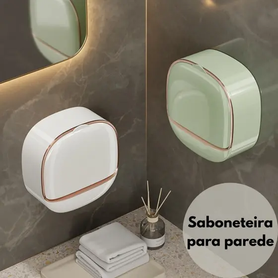 Soap Dish Kit Double Soap Holder with Adhesive for Fixing Bathroom Wall Dry Soap Drain Tray