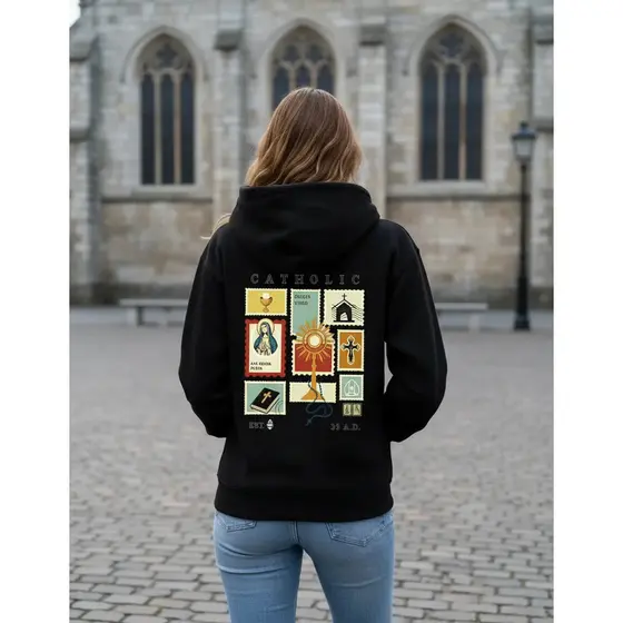 Blusa De Frio Católico Vintage Algodão Premium Religioso