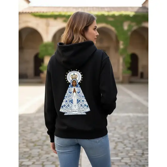 Moletom Premium Capuz Algodão Nossa Senhora Aparecida Fé