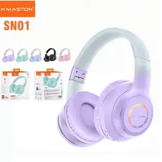 Fone de Ouvido Bluetooth 5.1 com LED Headphone Sem Fio Com Microfone Super Bass H'maston SN01