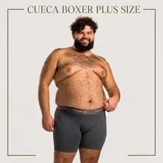 Kit Cueca Boxer Plus Size Cotton Confortável