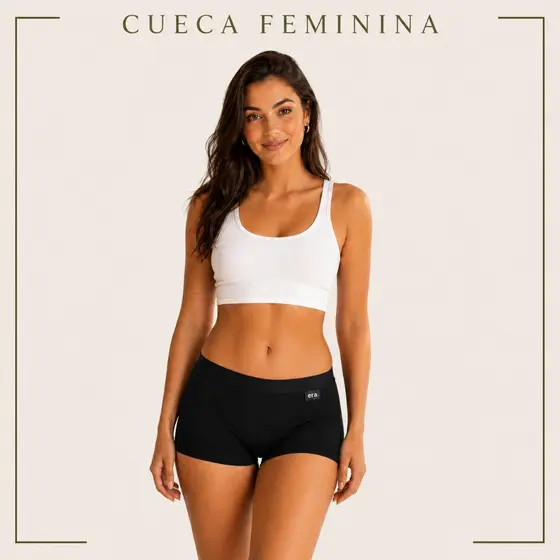 Kit 6 Cueca Feminina Calcinha Boxer Algodão Conforto Diário