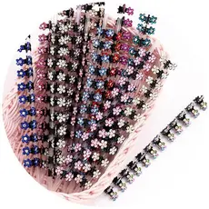 Kit 40 Mini piranha presilha para cabelo detalhada em strass