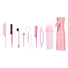 Kit 10/8/7/5 peças de ferramentas para modelagem de cabelo com borrifador e ferramentas para tranças com Cortador