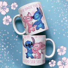 Caneca personalizada Stitch caneca porcelana Lilo e Stitch