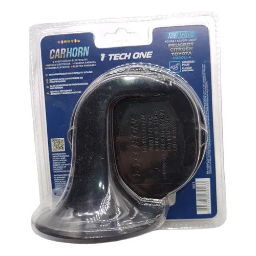 Buzina Tech One 12v Caracol Peugeot/citroen Plug Orig Agudo