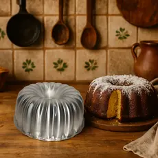 Forma Assadeira Decorada Gomada 22cm – Alumínio Reforçado 100%