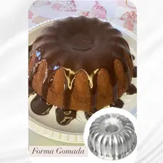Forma Assadeira Decorada Gomada 18cm x 8cm – Alumínio Reforçado 100%