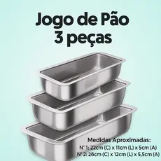 Kit Formas de Pão Caseiro N1 N2 N3 Assadeiras  Bolo Inglês, Kit Cuca, Forma de Gelo Alumínio