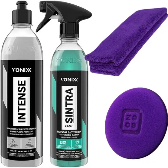 Sintra Fast Limpador + Intense Renovador De Plásticos Vonixx