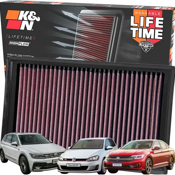 Filtro De Ar K&n Golf 2.0 Gti Jetta Gli Tiguan S3 A3 33-3005