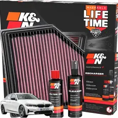 Filtro Ar K&n Bmw 320i 330i Z4 M340 Kn 33-3136 + Kit Limpeza