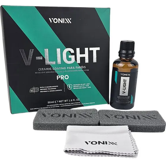 Vitrificador De Farois V-Light Pro Protecao De Farol Vonixx