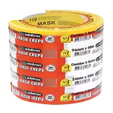 Fita Crepe 24mm X 50m  C/5 UNIDS - Adelbras