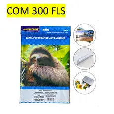 Papel Fotográfico Adesivo 115gr Masterprint A4 C/ 300 Folhas