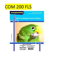Papel Fotográfico Adesivo A4 Glossy 115g 200 Fls Masterprint