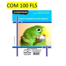 Papel Fotográfico Adesivo A4 Glossy 115g 100 Fls Masterprint