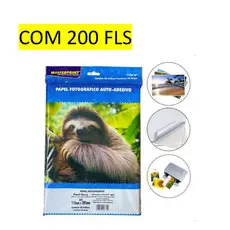 Papel Fotográfico Adesivo 115gr Masterprint A4 C/ 200 Folhas