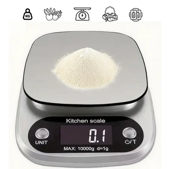 Balança de Cozinha Digital de Alta Precisão 0.1g/10kg