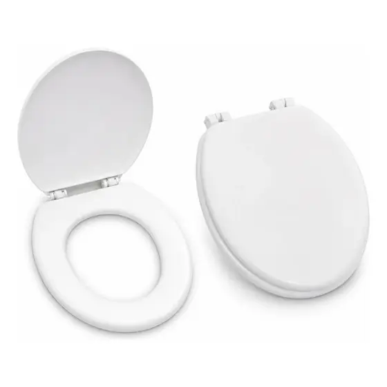 Assento Sanitário Almofadado Oval Universal Branco Macio