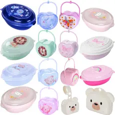Kit Bebê Porta Chupeta e Saboneteira Infantil Menino Menina - Plasútil