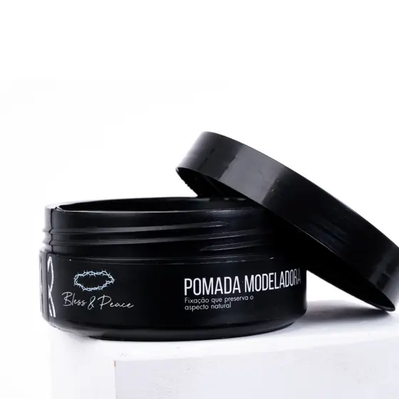 Pomada Modeladora Fixadora Cabelo Fixação Extra Forte Bless & Peace 100g
