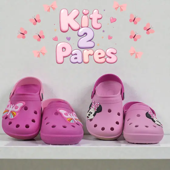 Sandália Babuche Infantil para Menina – Conforto Antiderrapante - Princesa e Borboleta