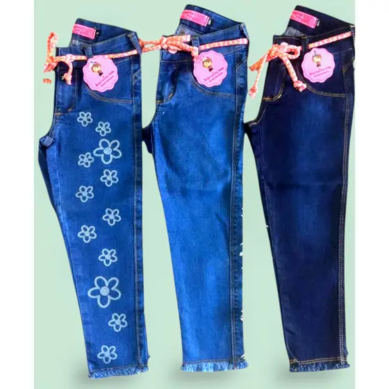 KIT 3 CALÇAS JEANS INFANTIL JUVENIL PREMIUM ,